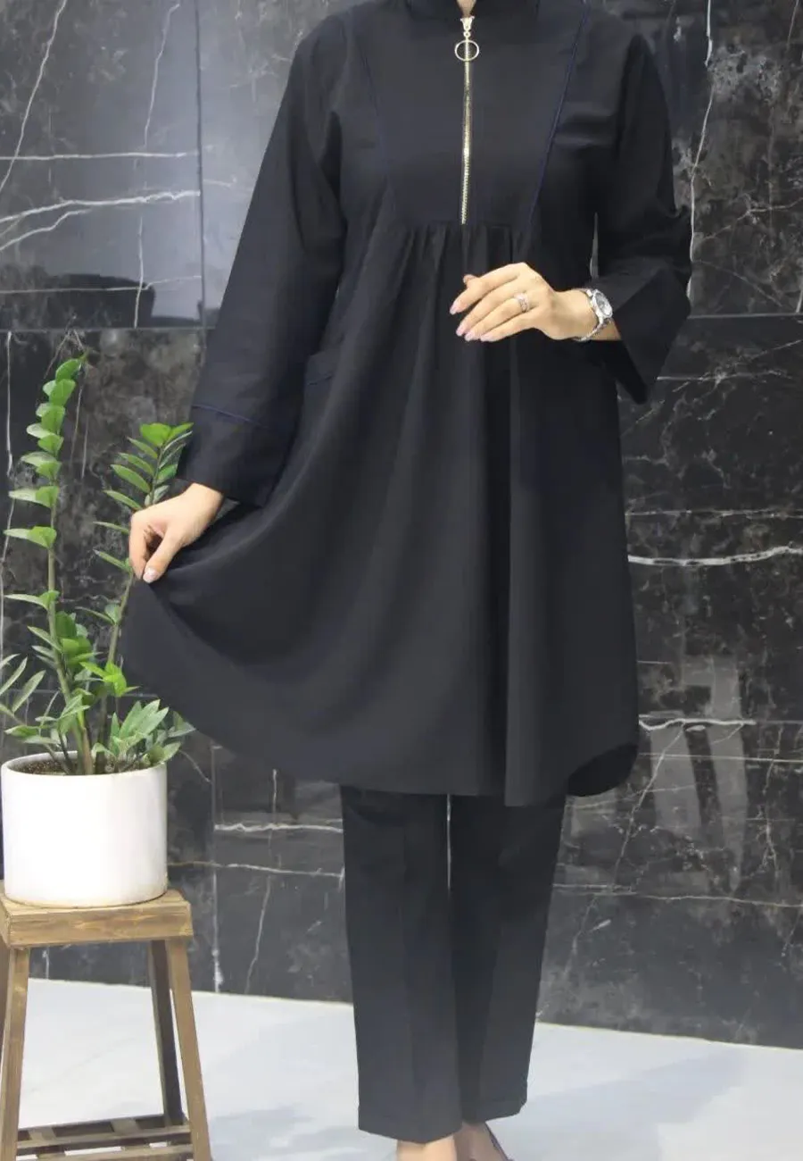 2.webp مانتو مشکی اداری - Image 1
